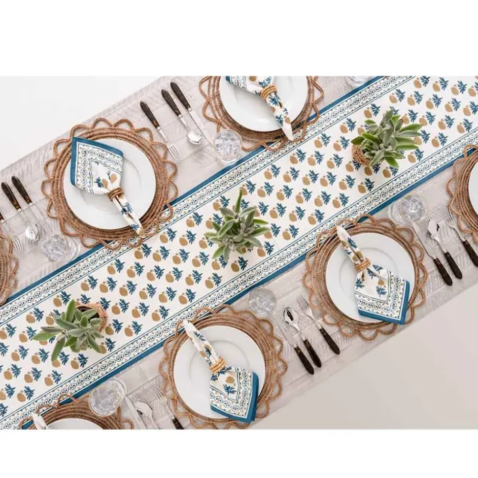 Gaya Teal & Marigold Table Runner