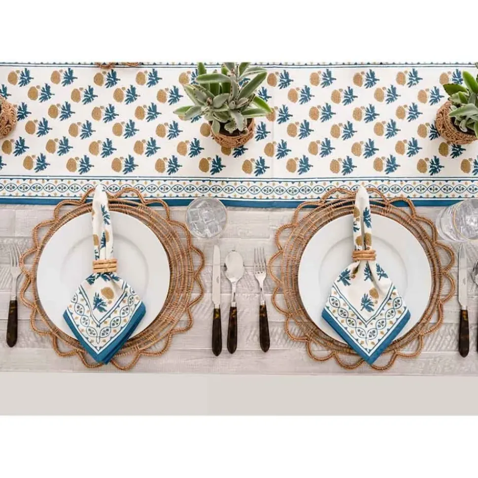 Gaya Teal & Marigold Table Runner