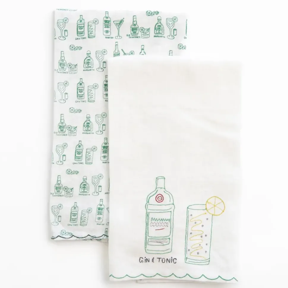 Gin & Tonic Linen Tea Towels