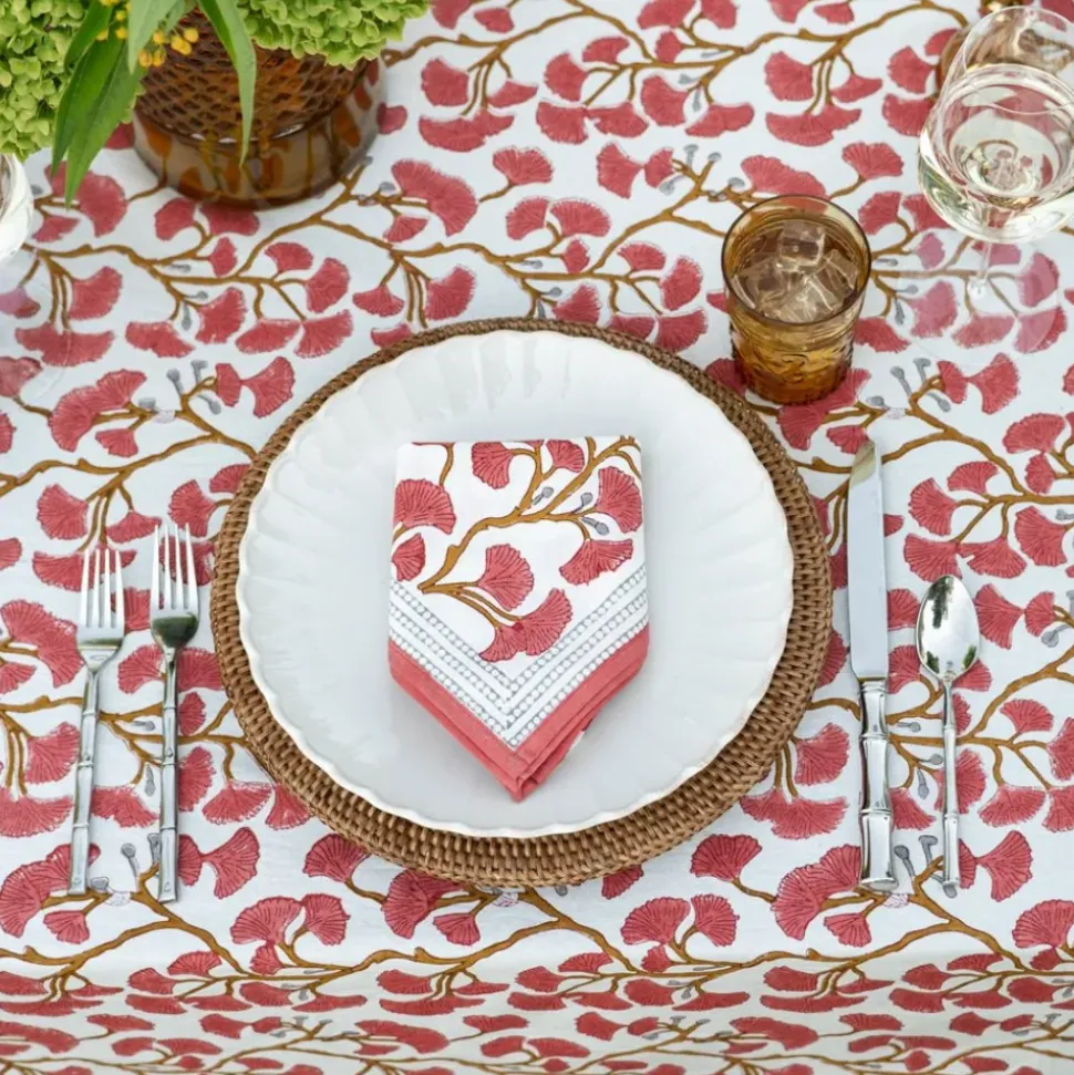 Ginkgo Coral Napkin | Set of 4