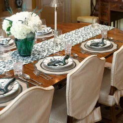 Ginkgo Teal Table Runner