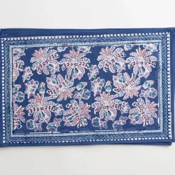 Grecian Palm Blue & Orchid Placemat | Set of 4