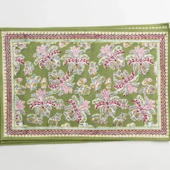 Grecian Palm Fern & Magenta Placemat | Set of 4