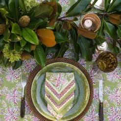 Grecian Palm Fern & Magenta Napkin | Set of 4