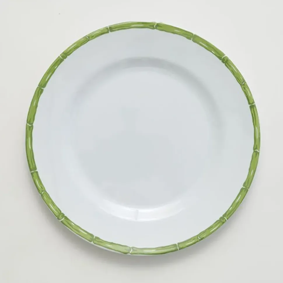 Green Bamboo Melamine Dinner Plate | Set of 6
