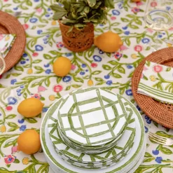 Green Bamboo Melamine Dinner Plate | Set of 6