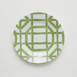 Green Bamboo Melamine Luncheon Plate | Set of 6