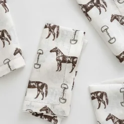 Horse and Snaffle Linen Napkin | Set of 4