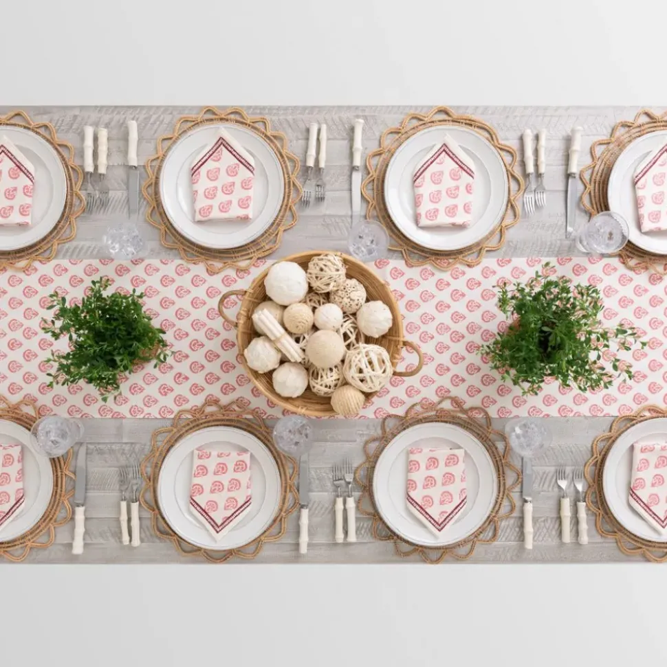 India Hicks Home Carnation Blush Table Runner