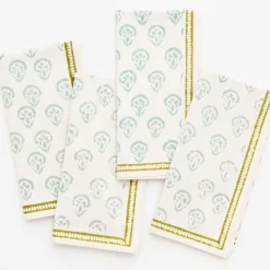 India Hicks Home Carnation Seafoam Napkin | Set of 4