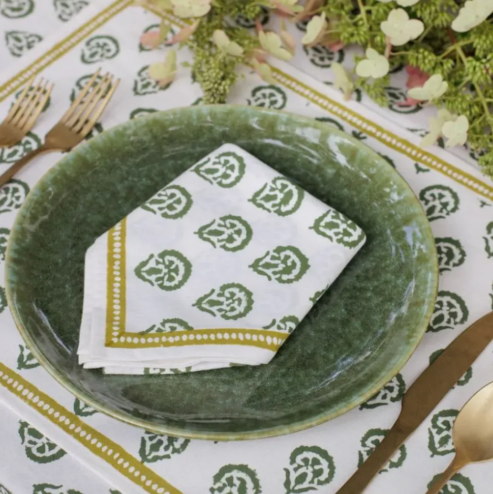 India Hicks Home Carnation Hunter Green Napkin | Set of 4