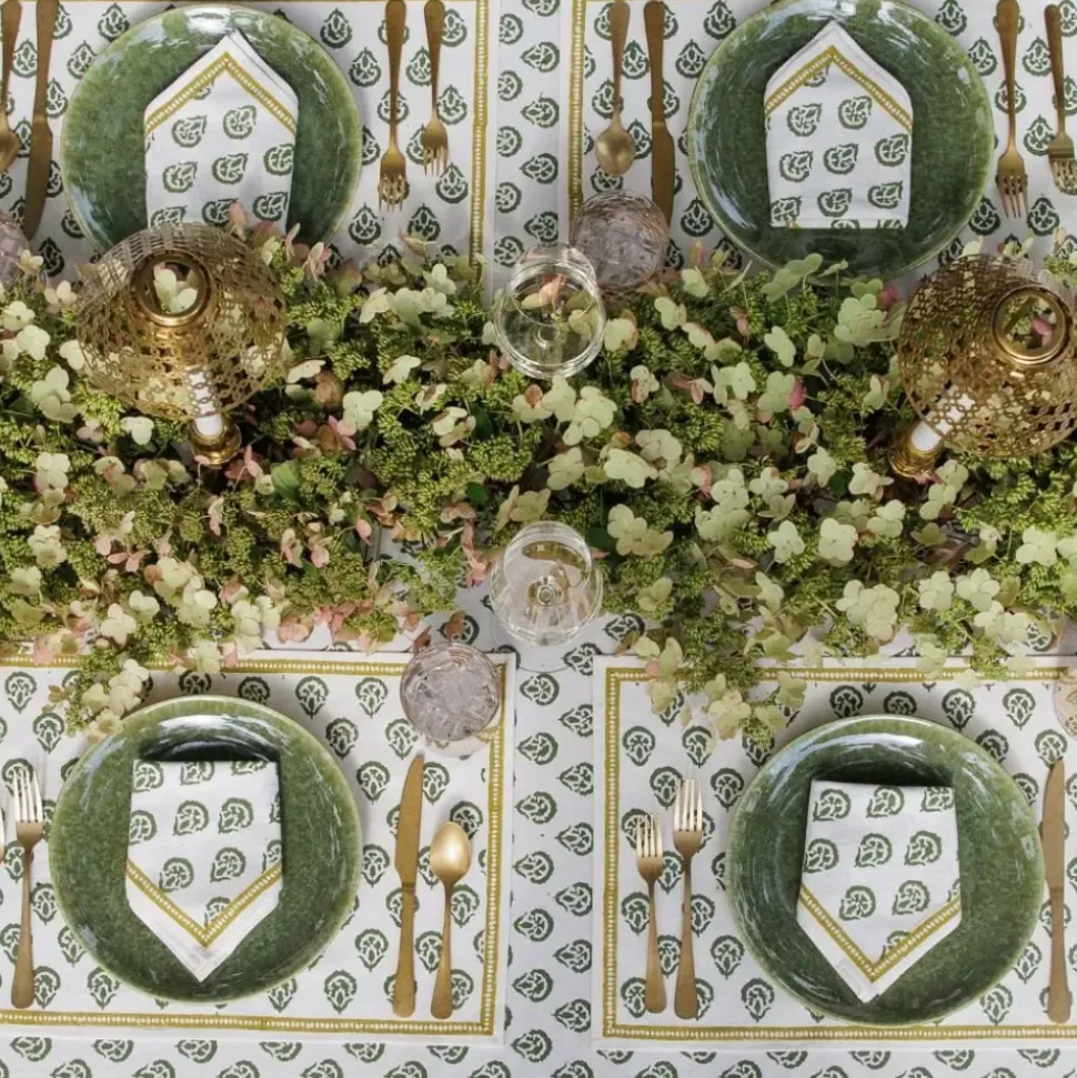 India Hicks Home Carnation Hunter Green Napkin | Set of 4