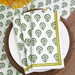 India Hicks Home Carnation Hunter Green Napkin | Set of 4