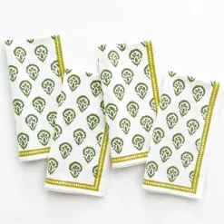 India Hicks Home Carnation Hunter Green Napkin | Set of 4