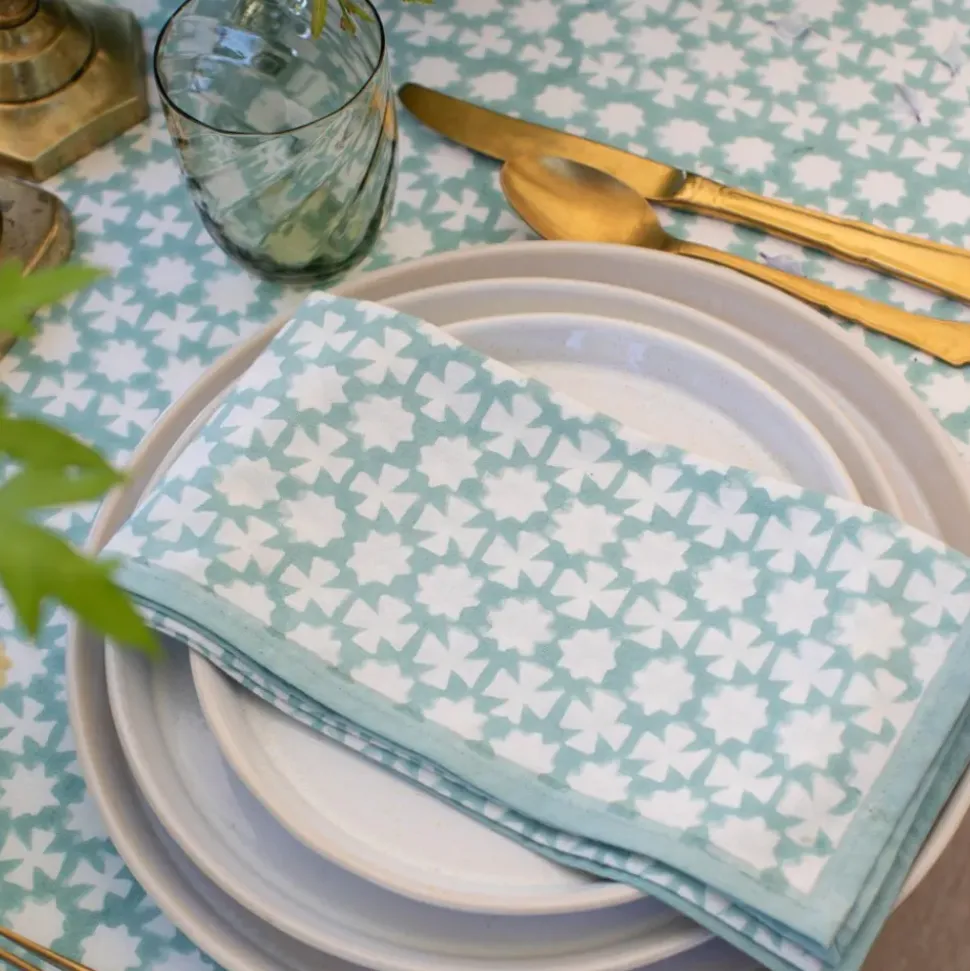 India Hicks Home Cuban Cross Palladian Blue Napkins