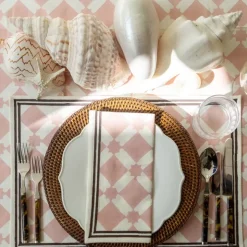 India Hicks Home Latticework Blush Napkin | Set of 4