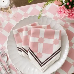India Hicks Home Latticework Blush Napkin | Set of 4