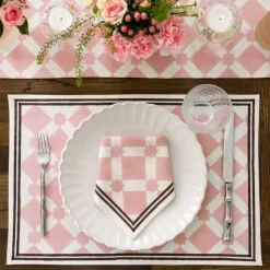 India Hicks Home Latticework Blush Placemat | Set of 4