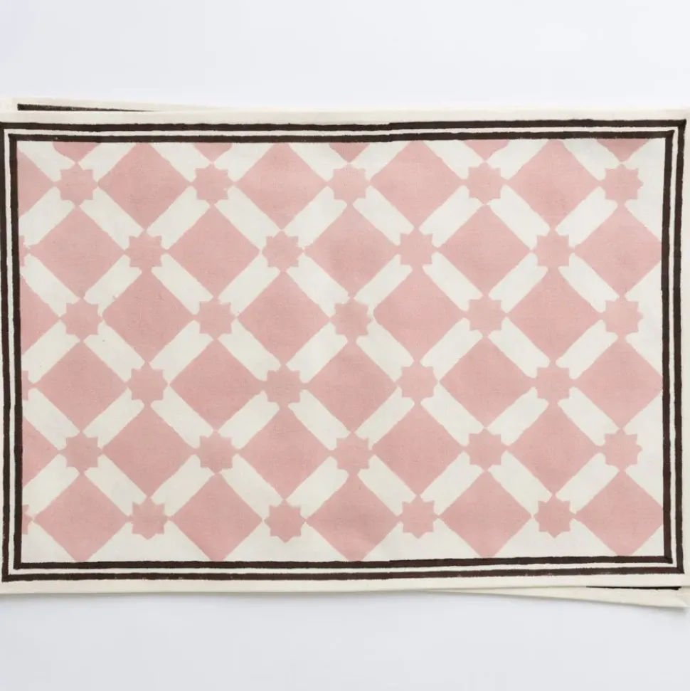 India Hicks Home Latticework Blush Placemat | Set of 4