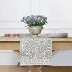 India Hicks Home Medals & Mustaches Table Runner