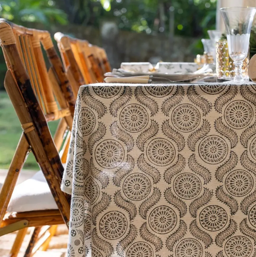 India Hicks Home Medals & Mustaches Tablecloth