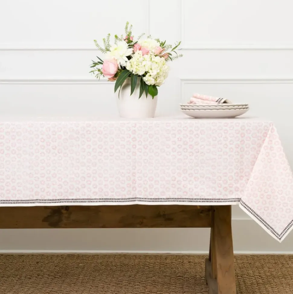India Hicks Home Mini Sea Biscuit Blush Tablecloth