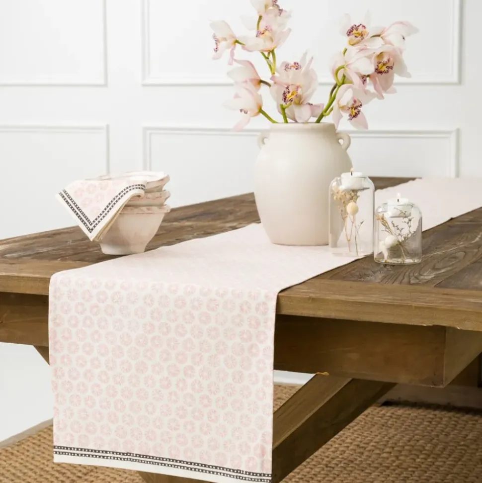 India Hicks Home Mini Sea Biscuit Blush Table Runner