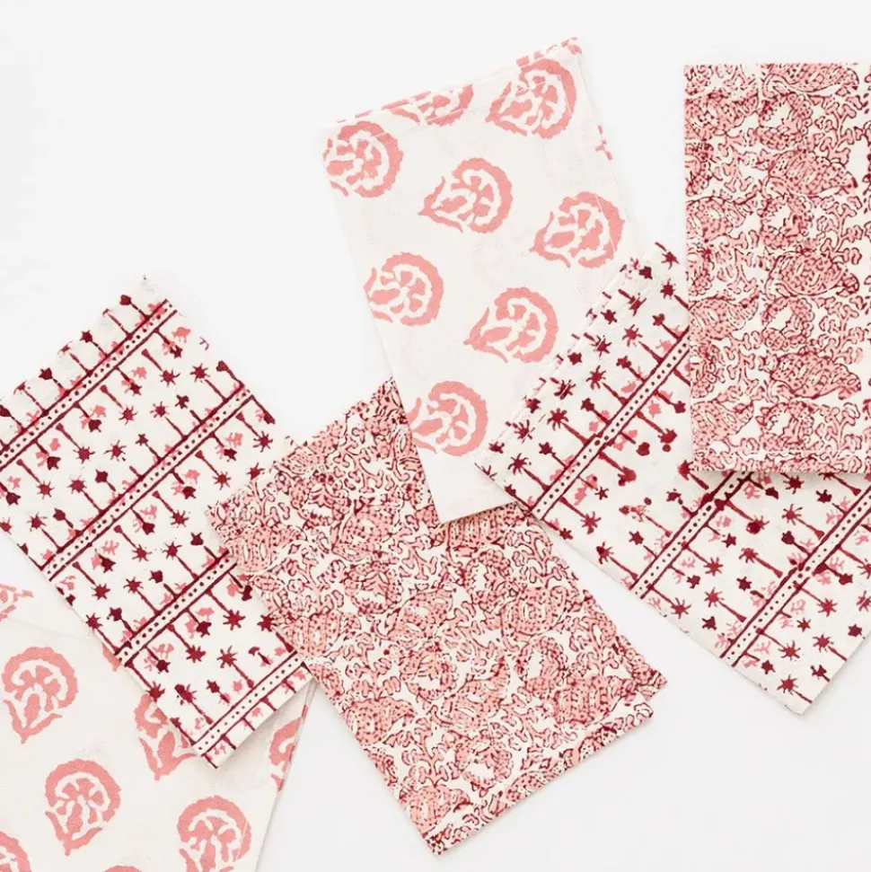 India Hicks Home Multi Blush Cocktail Napkin | Set of 6