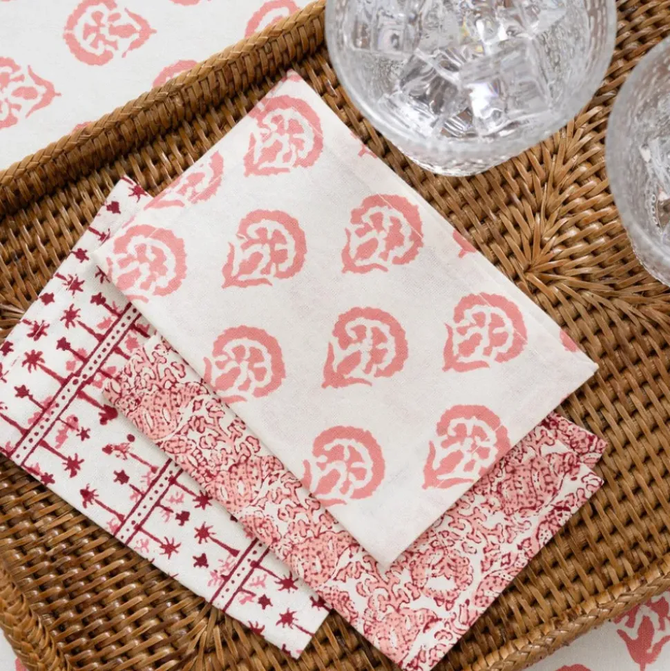 India Hicks Home Multi Blush Cocktail Napkin | Set of 6