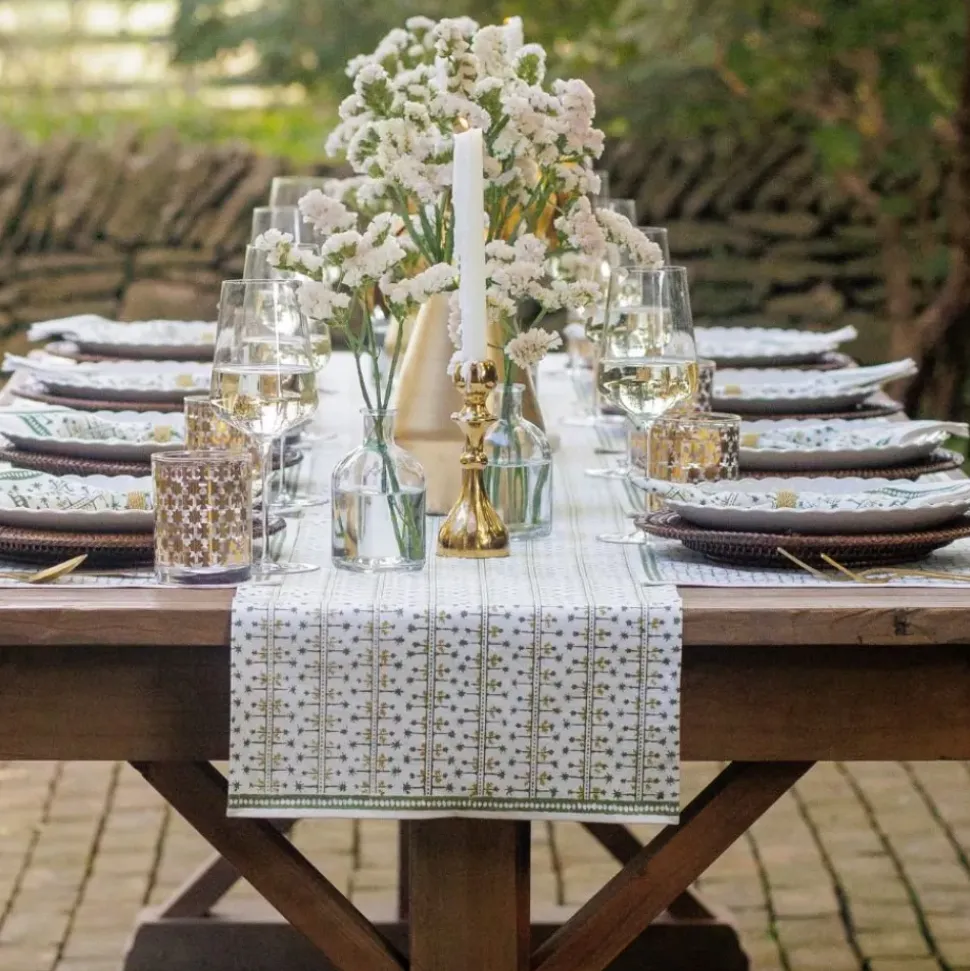 India Hicks Home Palm Avenue Hunter Green Table Runner