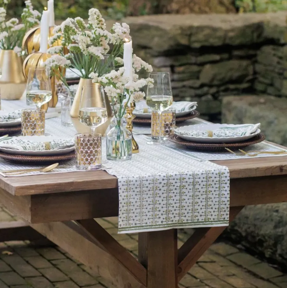India Hicks Home Palm Avenue Hunter Green Table Runner