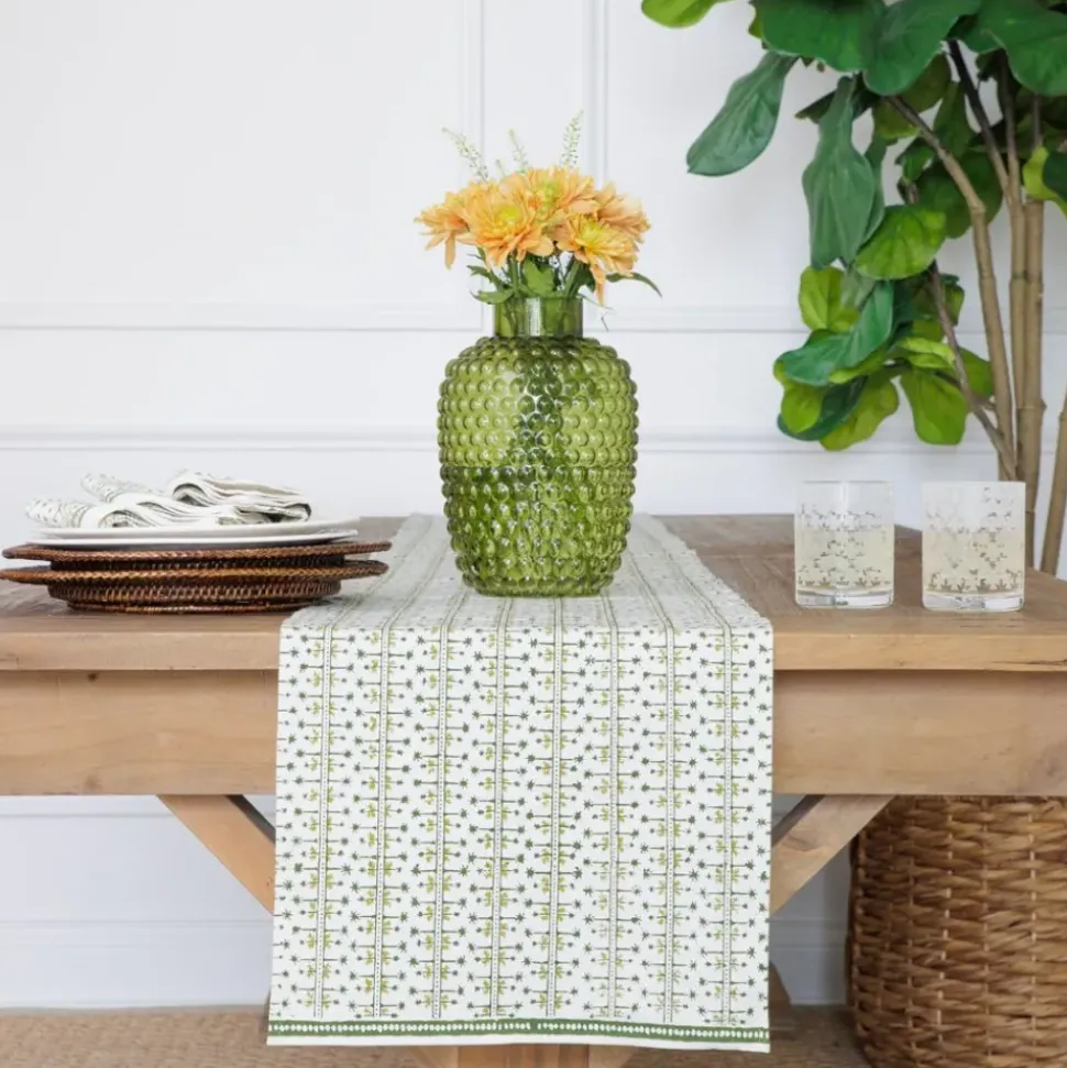India Hicks Home Palm Avenue Hunter Green Table Runner