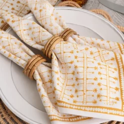India Hicks Home Palm Avenue Golden Napkin | Set of 4