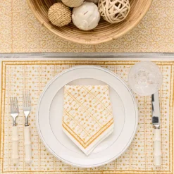 India Hicks Home Palm Avenue Golden Placemat | Set of 4