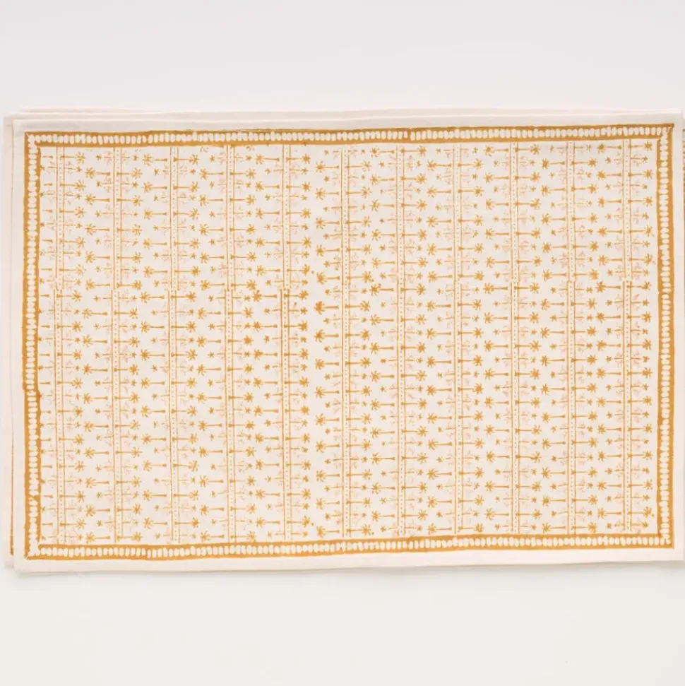 India Hicks Home Palm Avenue Golden Placemat | Set of 4