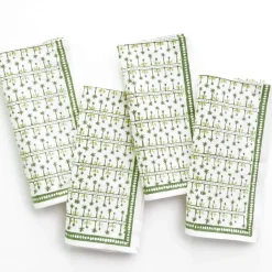 India Hicks Home Palm Avenue Hunter Green Napkin | Set of 4
