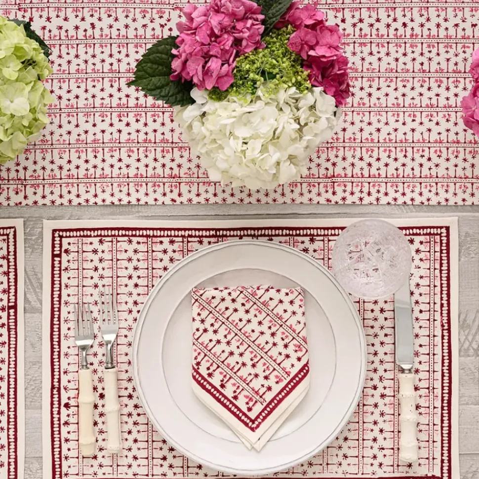 India Hicks Home Palm Avenue Blush Napkin | Set of 4