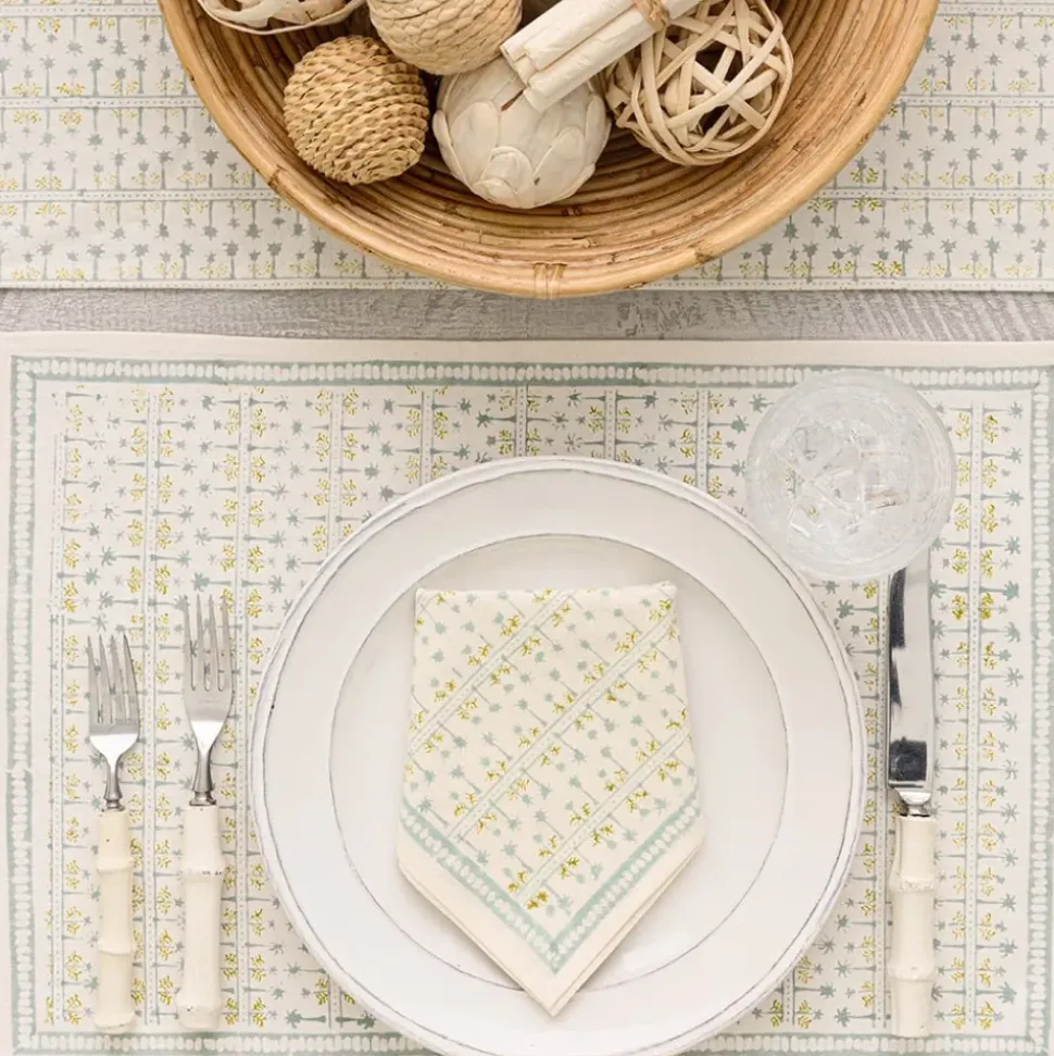 India Hicks Home Palm Avenue Seafoam Placemat | Set of 4