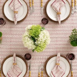 India Hicks Home Palm Avenue Blush Tablecloth
