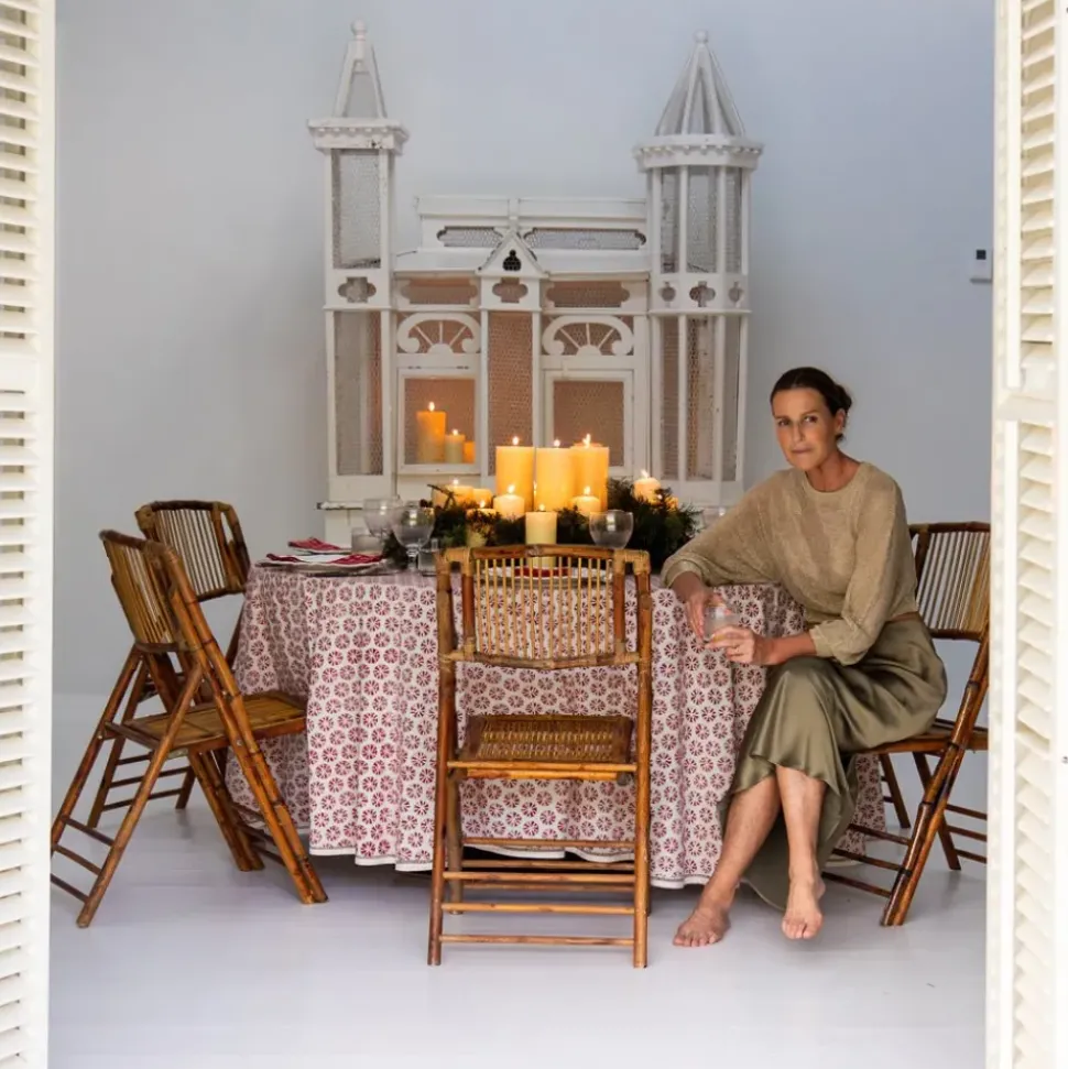 India Hicks Home Sea Biscuit Red Tablecloth