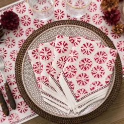 India Hicks Home Sea Biscuit Red Napkin | Set of 4