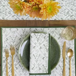 India Hicks Home Sea Ferns & Domino Hunter Green Placemat | Set of 4