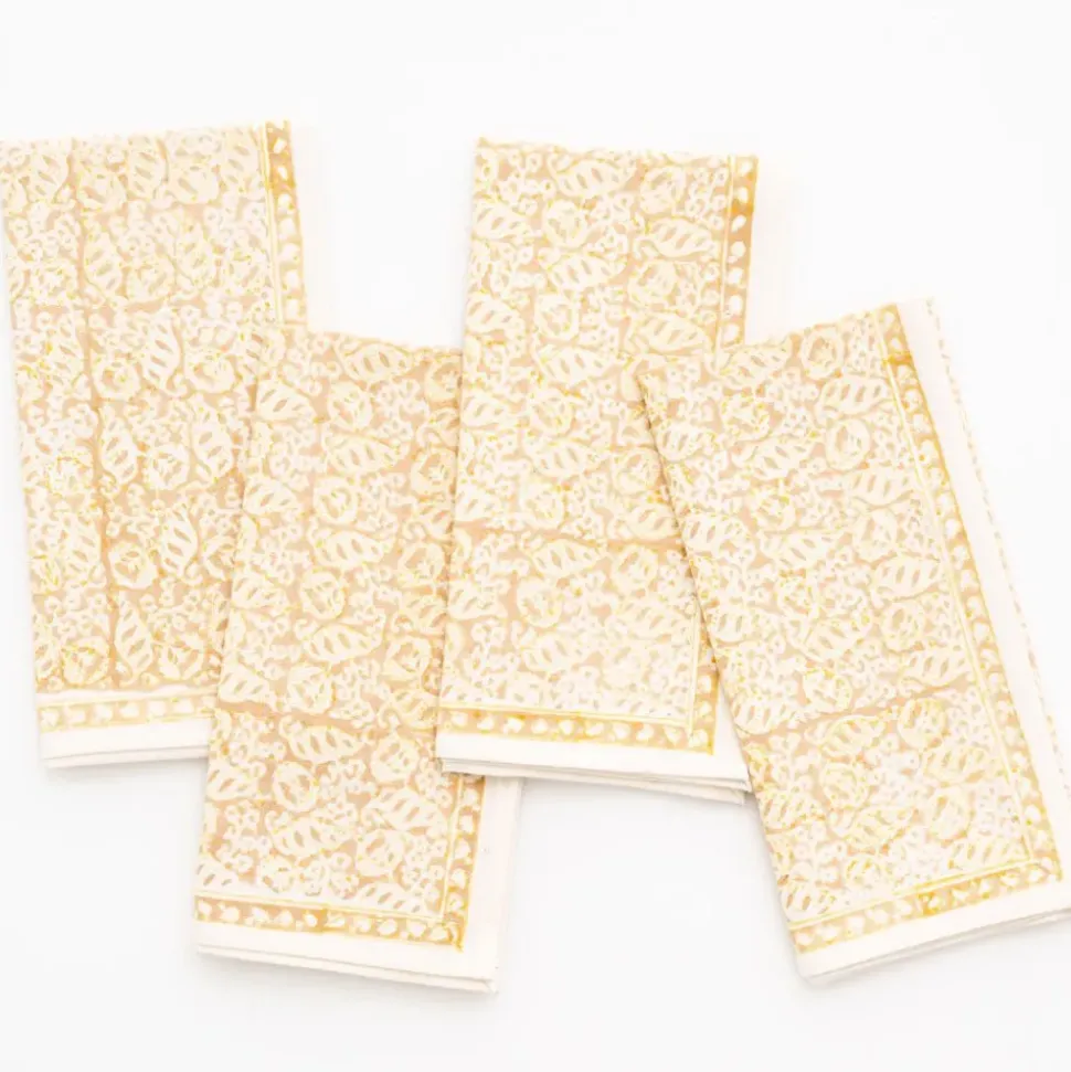 India Hicks Home Seashell Golden Napkin | Set of 4