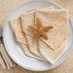 India Hicks Home Seashell Golden Napkin | Set of 4