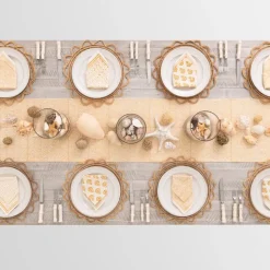 India Hicks Home Seashell Golden Table Runner