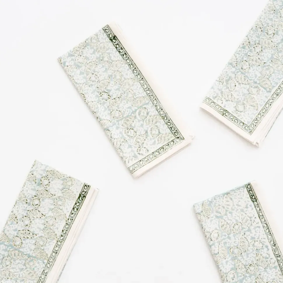 India Hicks Home Seashell Seafoam Napkin | Set of 4