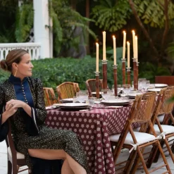India Hicks Home Sparks Oxblood Tablecloth