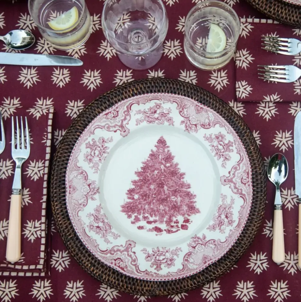 India Hicks Home Sparks Oxblood Tablecloth