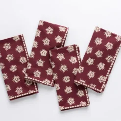 India Hicks Home Sparks Oxblood Napkin | Set of 4