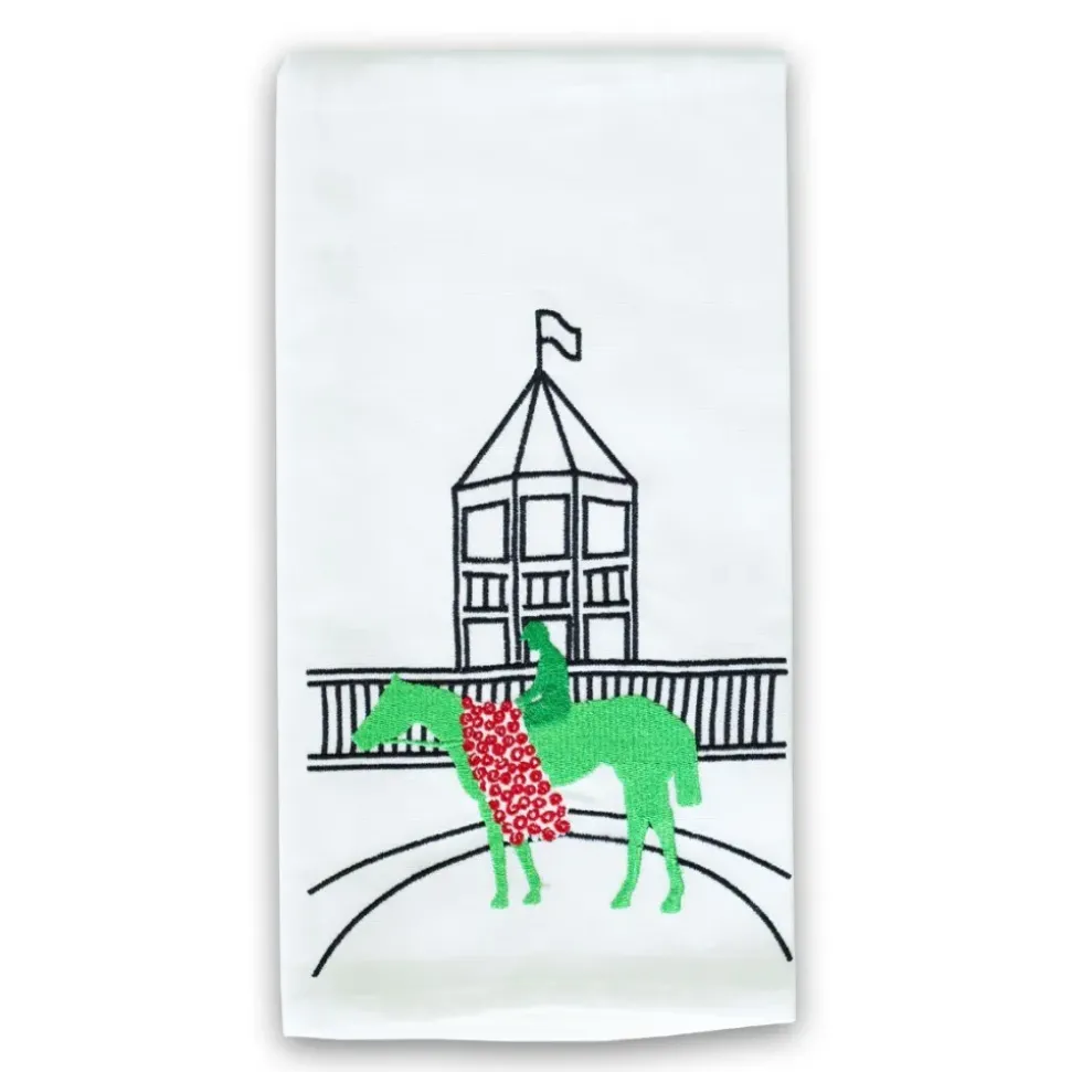 Kentucky Derby Winner's Circle Embroidered Tea Towels